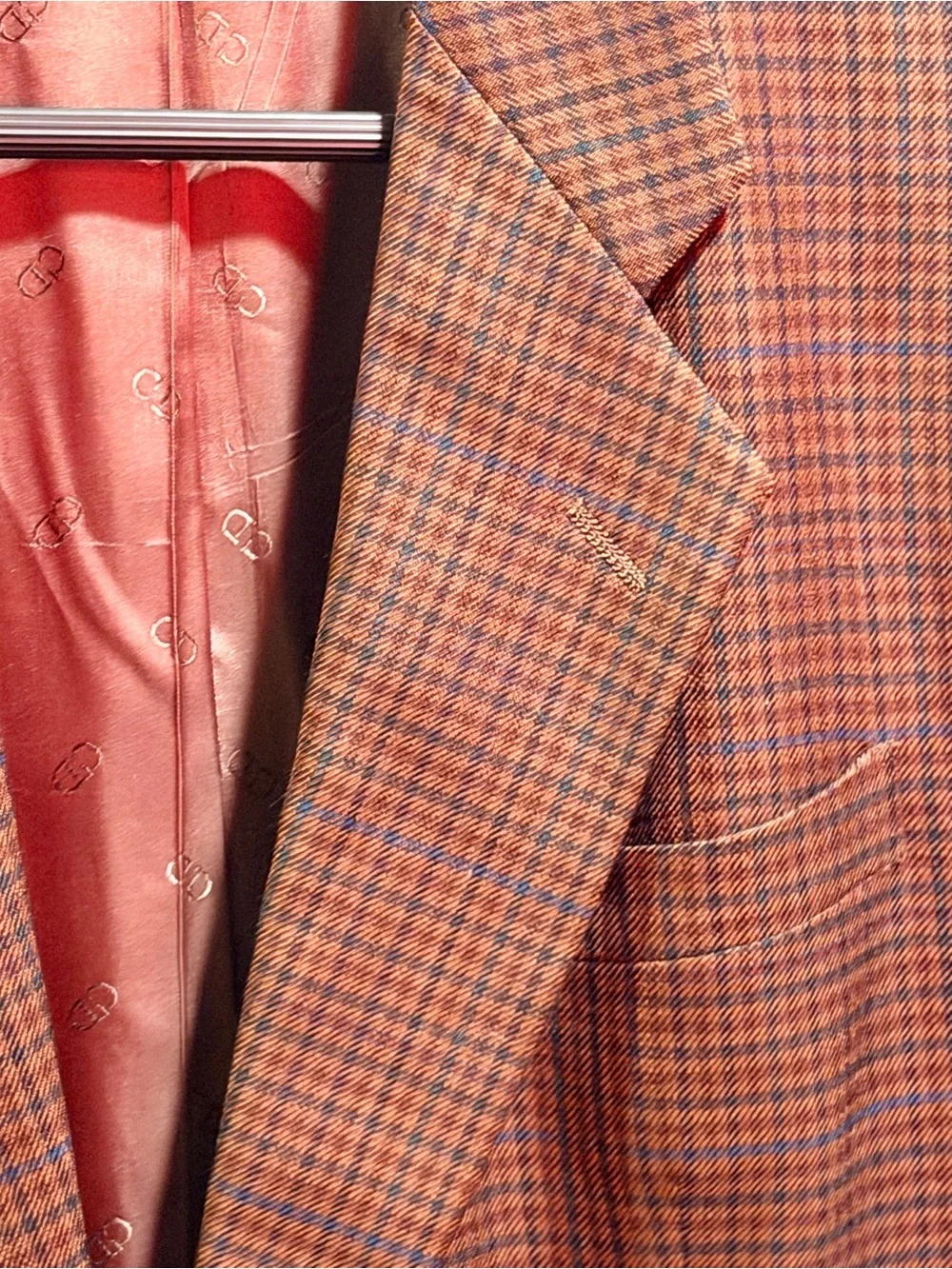 Dior Brown Glen Plaid Sportcoat with Tan Lining